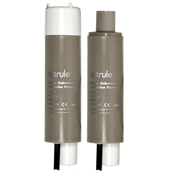 Rule IL500P Slimline Water & Diesel Pump – 12V, 32 LPM, 19mm Hose, Marine Pump