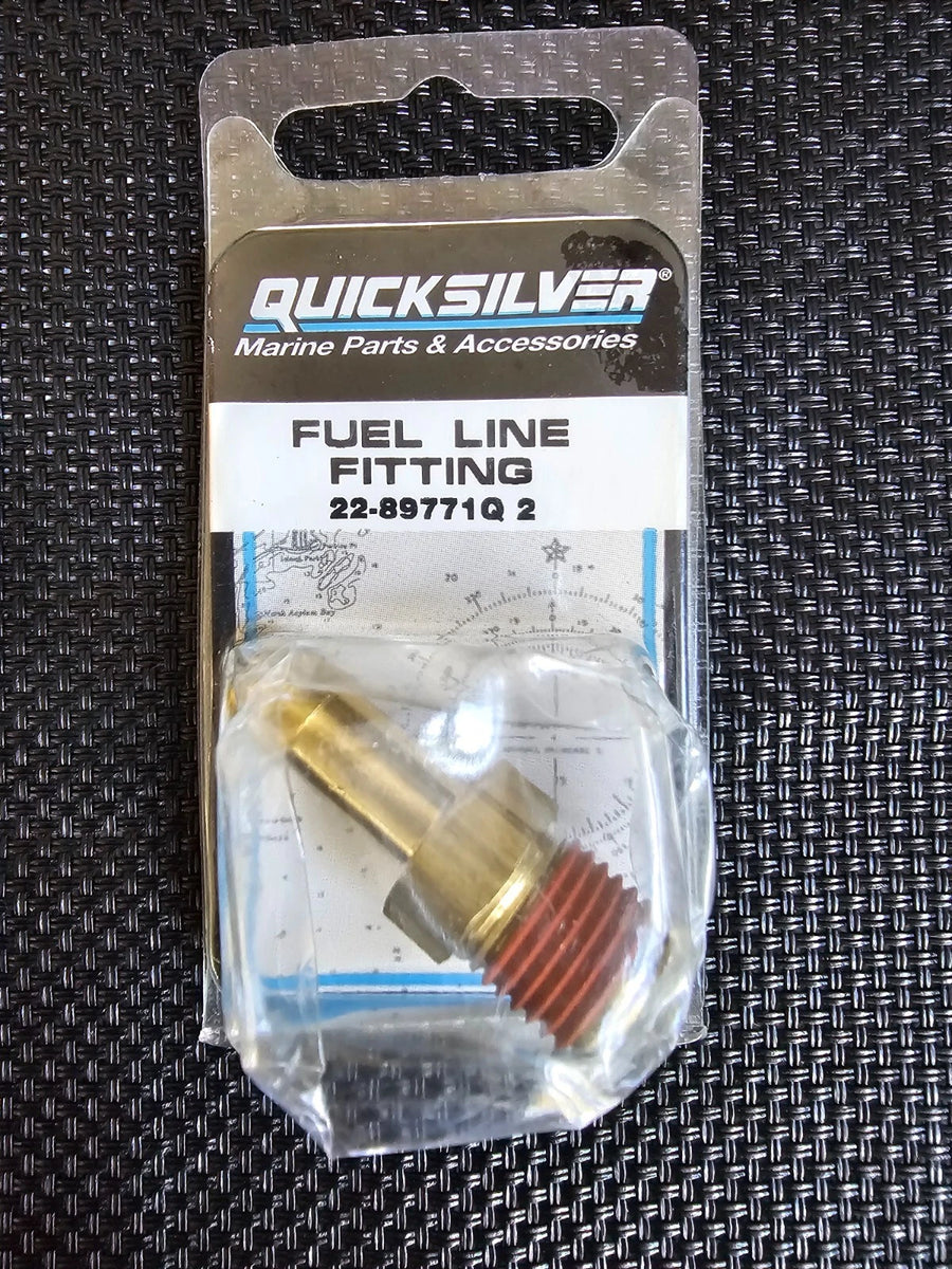 Quicksilver Fuel Line Fitting with 8mm 5/16" Hose Tail (22-89771Q2)