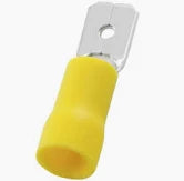 Yellow Crimps Male Spade. Q745