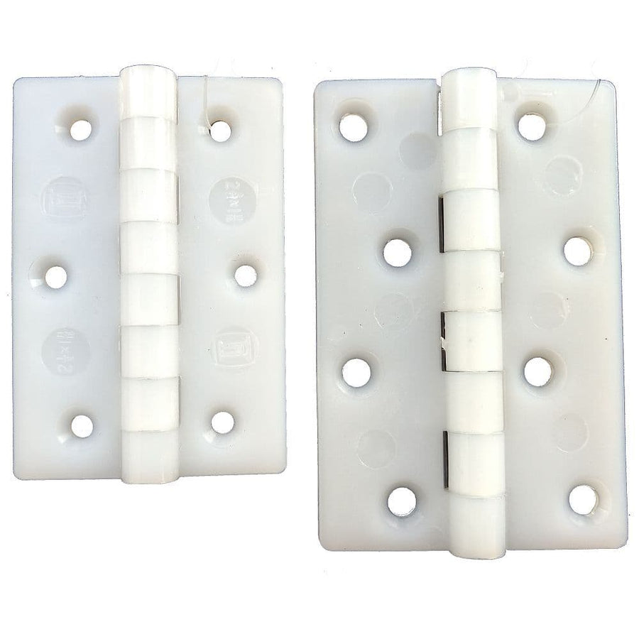 Single White Nylon Butt Hinge